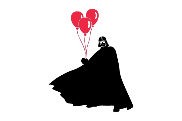 Darth Vader with Red Balloons