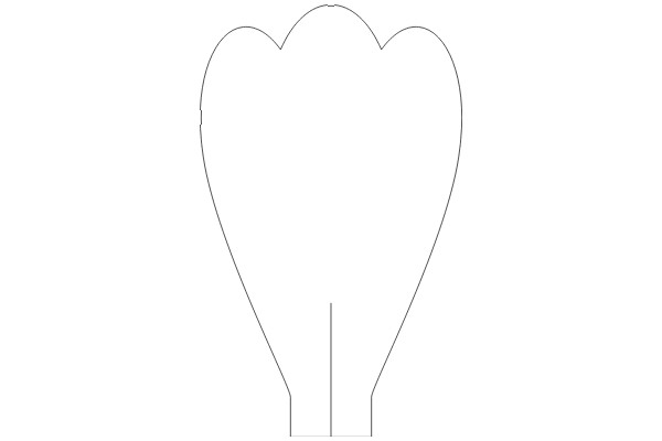 A Simple Line Drawing of a Heart Shape