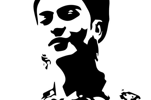 Monochrome Tribute: Frida Kahlo