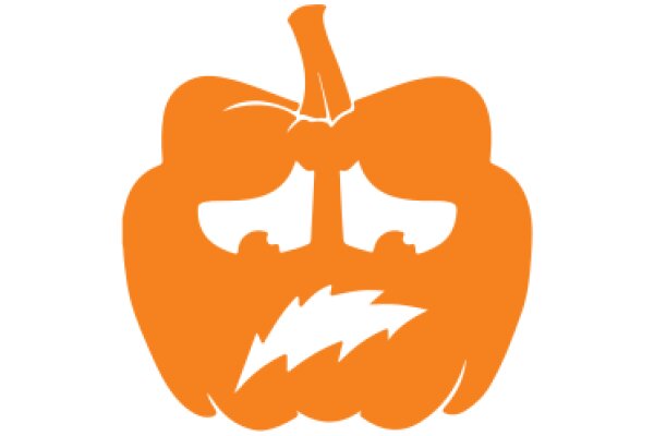 Vibrant Orange Pumpkin with a Mouth and Eyes