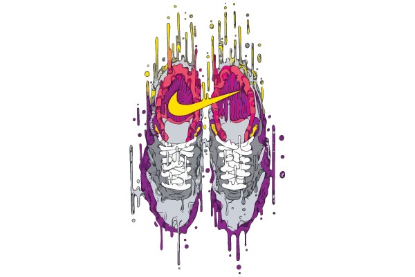 Rising Colors: A Pop Art Sneaker Interpretation