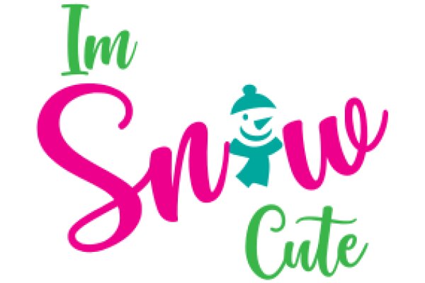 A Playful Logo for a Brand Called 'Snow Cute' with a Pink and Green Color Scheme