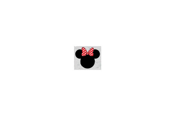 Mickey Mouse Silhouette with Polka-Dot Bow