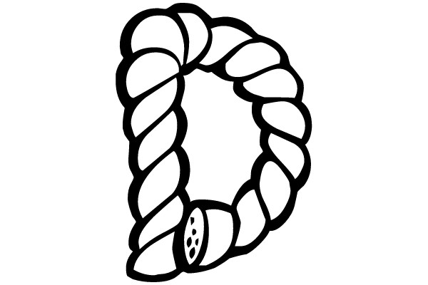 Twisted Rope Pendant with Heart