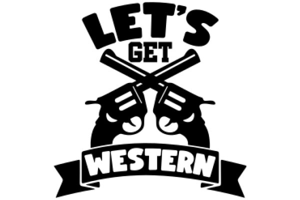 Western-themed logo with the phrase 'Let's Get Western' and a pair of crossed guns.