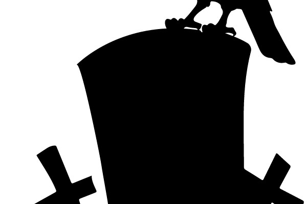 Solitary Sentinel: A Crow's Vigilance at Resting Places