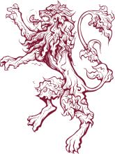 The Majestic Lion: A Black and White Illustration of a Lion in a Stylized Art Form