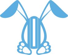 Stylized Blue Bunny Logo