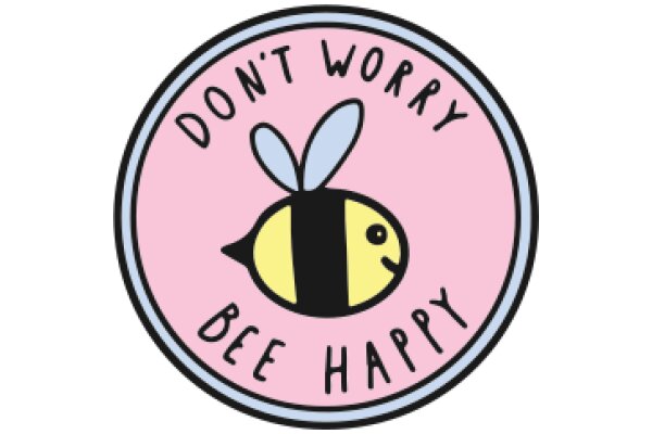 A Cute and Friendly 'Don't Worry, Be Happy' Sticker