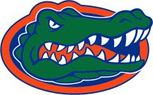 Vibrant Alligator Logo with Orange and Blue Colors