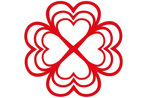 Red Heart Pattern Symbol