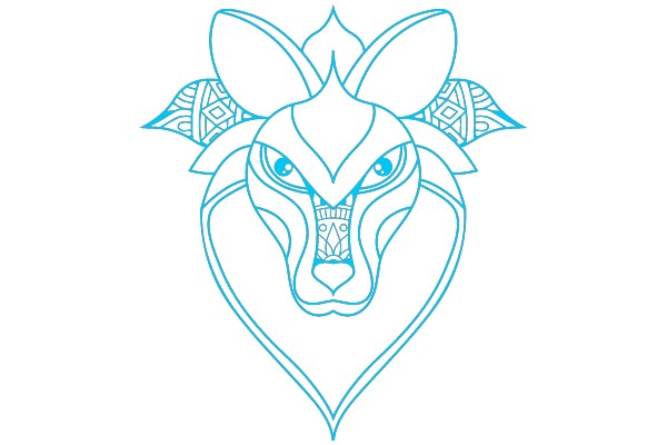 Stylized Animal Design with Geometric Patterns