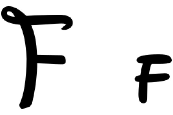 A Simple Image of the Letter 'F' with a Curly Stem