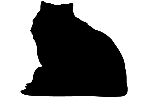 Crouching Cat Silhouette