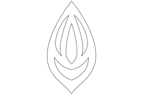 Simplistic Line Art of a Smiling Shield Emblem