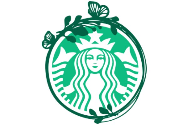 Starbucks Logo with Floral Design