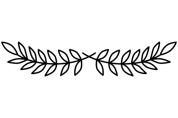 Stylized Black Leaf Design