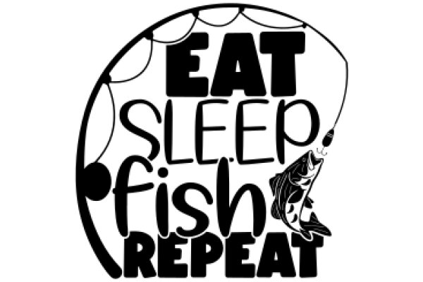 Eat, Sleep, Fish, Repeat: A Graphic Emphasizing the Importance of Balanced Lifestyle and Hobbies