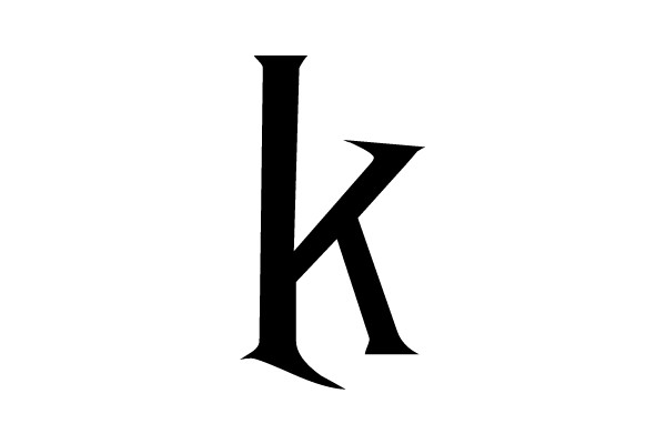 Bold Black 'K'