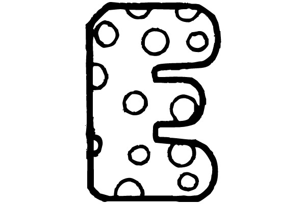 Polka-Dotted Letter E