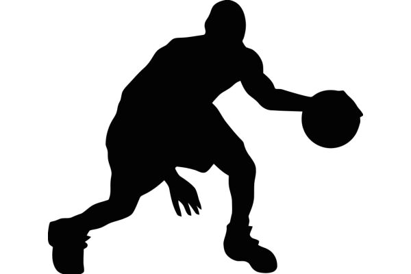 Silhouette of a Basketball Player in Action
