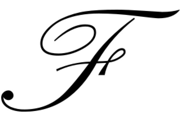 Stylized Letter 'F' with a Swirl Design