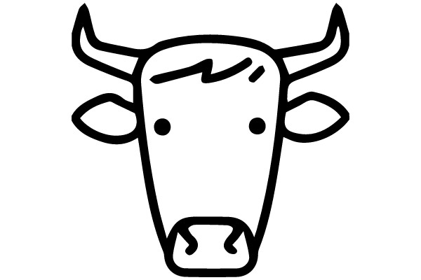 Hand-Drawn Cartoon Bull