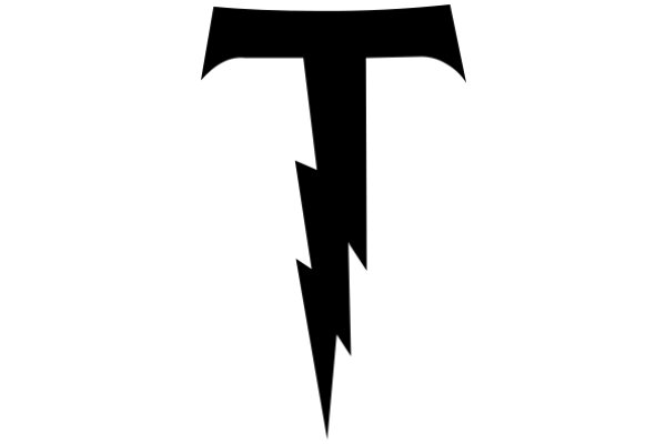 Stylized Letter T with a Lightning Bolt