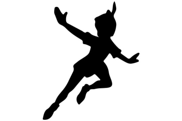 Silhouette of a Jumping Figure: A Graphic Representation of Motion and Style