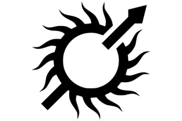 Stylized Symbol of a Sun and Arrow