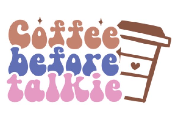 Coffee Before Talkie: A Graphic Design of a Coffee Cup and the Phrase 'Coffee Before Talkie' in a Stylized Font