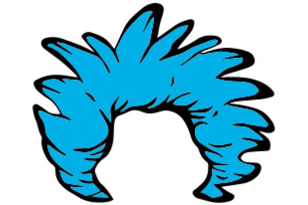 Stylized Blue Flower with Curved Petals