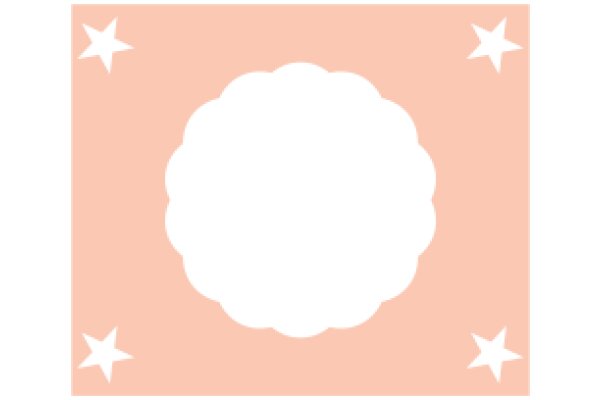 Simplicity in Design: A Pink Square with a White Star and Cloud