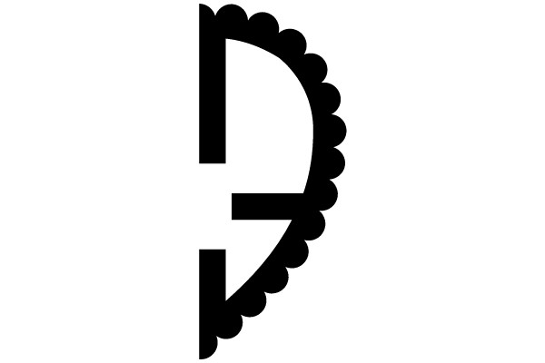 Scalloped Edge with Center Line