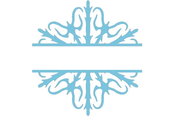 Symmetrical Blue Ornamental Pattern