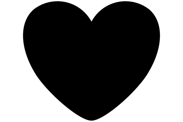 A Solid Black Heart Emoji