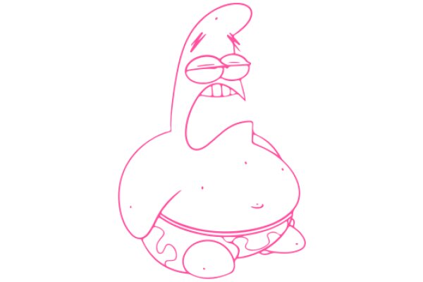 A Whimsical Pink Cartoon Character