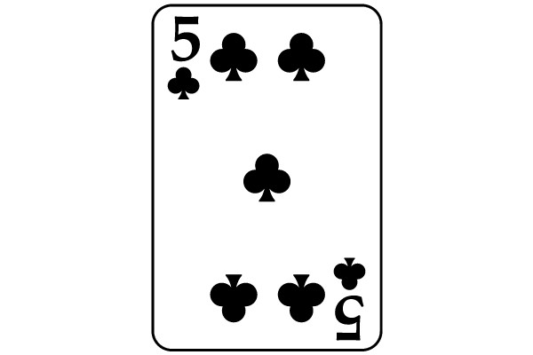 Five of Clubs Playing Card