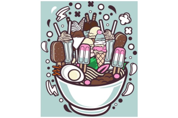 A Delightful Display of Desserts and Ice Cream