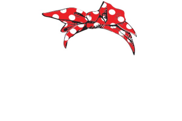 Vivid Red and White Polka Dot Butterfly