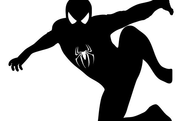 Spider-Man Silhouette in Action