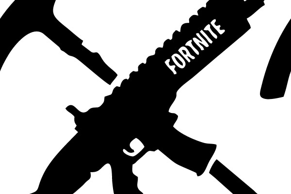Fortnite Gun and Pickaxe Silhouette