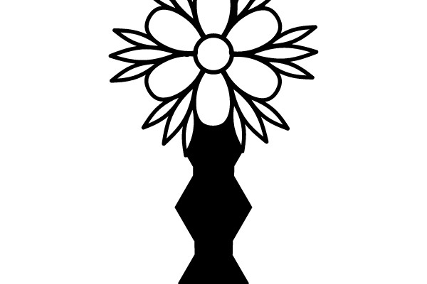 Stylized Number Two with a Bow and Leaf Design