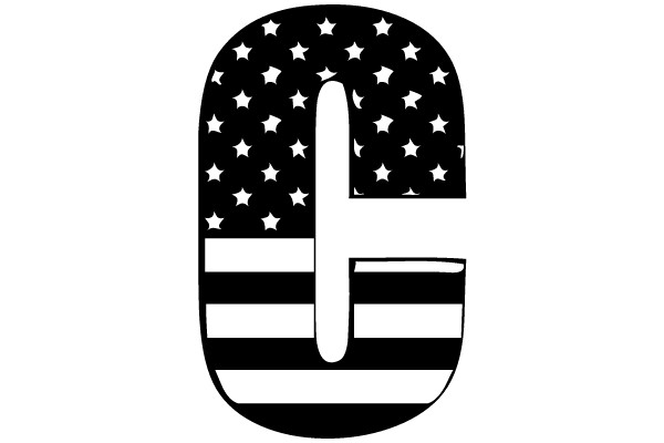 American Flag Letter 'E'