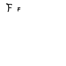 A Simple Letter 'F' in Black and White