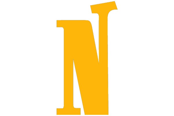 Bold Yellow Letter N