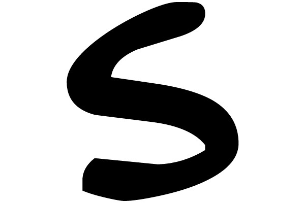 Bold Black S Shape