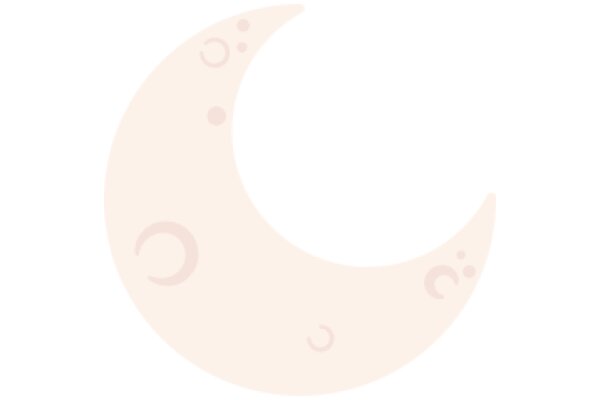 A Soft Pink Crescent Moon