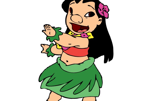 Hula Dancer in Traditional Attire