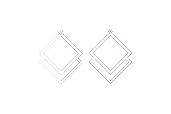 A Pair of Diamond-Shaped Earrings